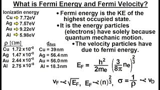 Physics  EampM Ch 401 Current amp Resistance Understood 11 of 17 Fermi Energy amp Fermi Velocity [upl. by Ymot]