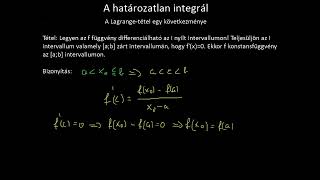 Határozatlan integrál az integrálszámítás alaptétele [upl. by Edmon]