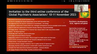 Updated invitation to the 3rd conference of the Global Psychiatric Association 1011 November 2023 [upl. by Giesecke]