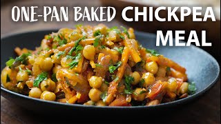 ONE PAN Baked CHICKPEA RECIPE  Easy Vegetarian and Vegan Meals  Chickpea recipes [upl. by Charity]