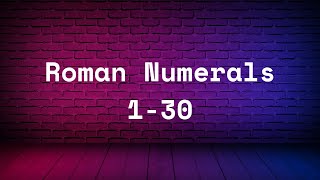 Roman Numerals 130 [upl. by Atterg]