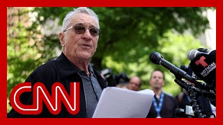 Robert De Niro spars with bystander during remarks outside Trump trial [upl. by Stochmal]