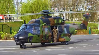 NH90 LANDING amp TAKEOFF FROM A PARKING [upl. by Novek164]