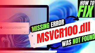 2023 How To Fix MSVCR100dll Missing Error ✅Not found error💻 Windows 10117 💻 3264bit [upl. by Dagny1]