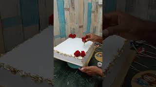 engagement cake 🎂 digene 2 kg square shortvideo shortvideo trending cake [upl. by Etiuqram]