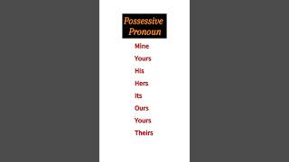 Possessive Pronoun shorts learnenglishwithme08 [upl. by Enilrad]