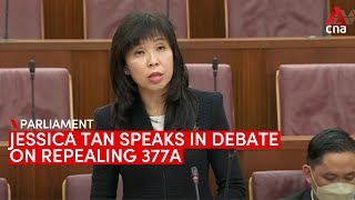 Jessica Tan speaks in debate on repealing Section 377A [upl. by Gnaht]