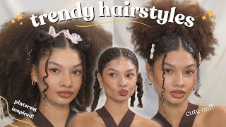 Natural Trendy Hairstyles  Pinterest inspired [upl. by Omiseno861]