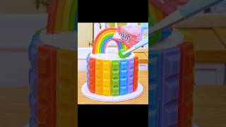 Delicious Rainbow Kitkat Cake Recipe🍰😍 minibakery shorts chocolate kitkat [upl. by Walther517]