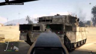 Gta 5 Railgun vs Tank [upl. by Akenor]