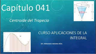 Centroide del Trapecio Aplicaciones de la Integral Cap 041 [upl. by Gerge315]