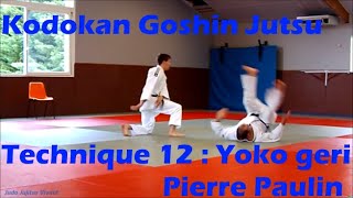 Kodokan Goshin Jutsu Technique 12  Yoko geri [upl. by Eveineg]