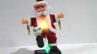 Christmas Toy Show Display SINGING SANTA CLAUS PLAY FOOTBALL [upl. by Ecinrev519]