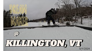 Snowboarding DREAM MAKER park  Killington [upl. by Adolph174]