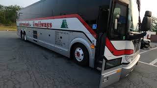 New York：Trailways Night Bus Toronto Union to New York Port Authority via Peace Bridge in Buffalo [upl. by Arebma]