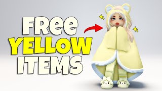 GET EVERY YELLOW FREE ROBLOX ITEMS amp HAIRS 😱💛 2024 [upl. by Brennan535]