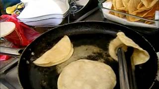 HOW TO FRY A TACO SHELL [upl. by Enahc]