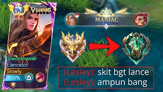 BOCIL EPIC AUTO KAGET TOP GLOBAL LANCELOT TUNJUKKAN SKILL NYA  Mobile Legends [upl. by Ailemap]