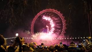 London Fireworks 2014  New Years Eve  From Essex to London [upl. by Mcnully]