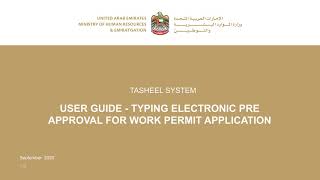 Typing Electronic Pre Approval for Work Permit Application [upl. by Ramedlab]