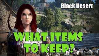 Black Desert New Player Guide What do All These Items Do Which Items to Keep [upl. by Acisej]