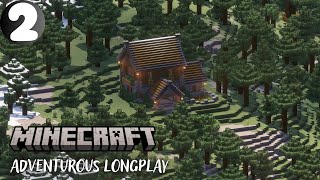 Minecraft Adventurous Longplay Episode 2  Hilltop Hideout  Relax and Chill No Commentary 121 [upl. by Anerrol]