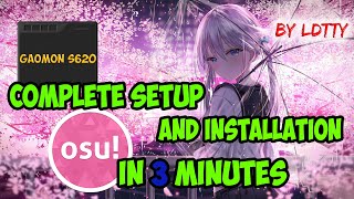 Hawku Driver For OSU  Gaomon S620  Installation And FULL Configuration in 3 Minutes RUS ENG SUB [upl. by Thorrlow]