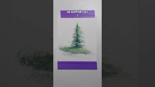 Peindre un Sapin en Aquarelle Tutoriel Accéléré pour Débutants 🌲 aquarellefacile tutoaquarelle [upl. by Ahsaenat884]