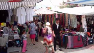 The textile market in Kemer Turkey [upl. by Acyre292]