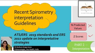 PART 2 Spirometry interpretation guidelines 2021 ATSERS [upl. by Zack]