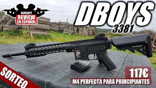 M4 perfecta para PRINCIPIANTES  DBOYS 10quot 3381  Review amp TestShot   Airsoft Review en Español [upl. by Anneres209]