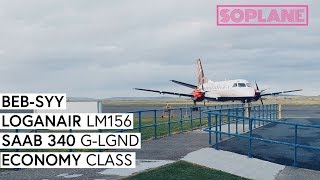 LOGANAIR  Benbecula  Stornoway  Saab 340  Trip Report  Full Flight [upl. by Jenne]