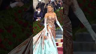 Viral Met Gala moments Blake Livelys Versace dress transformation in 2022  Bazaar UK [upl. by Eenaej]