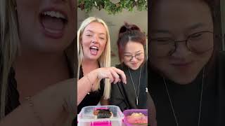 My bestie reviews my lunch box brideydrake jinyandfood lunchbox foodreview [upl. by Atorod]