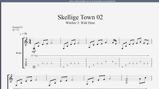 Witcher 3 wild huntskellige is town guitar FREE tab [upl. by Boggs]