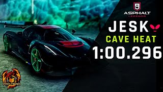 Asphalt 9  Elite Class S Cave Heat TLE Run 5 Jesko Rank 4582 100296 [upl. by Renat]