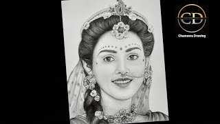 How to draw quotRadhaquot step by step Pencil Drawing  One Pencil Drawing 2B Easy Drawing Tutorial [upl. by Kore454]