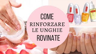 Come rinforzare le unghie fragili e rovinate dal semipermanente o dal gel  SOS Nail Repair Pupa [upl. by Ahsaet465]