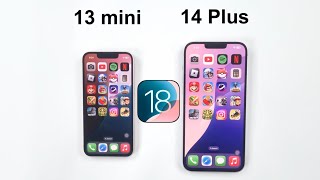 iOS 18 Speed Test  iPhone 13 mini vs iPhone 14 Plus [upl. by Towrey854]