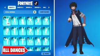 ALL LEGENDARY ICON SERIES DANCES amp EMOTES IN FORTNITE 252 [upl. by Norvell]