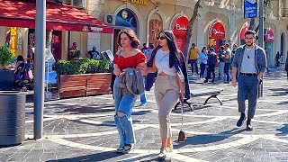 Nizami Street Baku Azerbaijan travel log Walking tour [upl. by Bluefield]