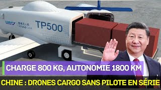 Déjà 200 Ventes！Chine lance production de drones de transport：800 kg de charge 1800 km dautonomie！ [upl. by Phillane734]