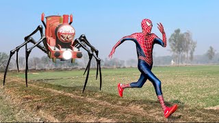 Homem Aranha e a História do Trem Aranha Histórias de SUPER HERÓIS [upl. by Telfer745]