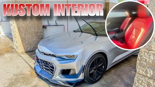 KUSTOM INTERIOR CAMARO SEATS REVIEW ON MY 2018 CAMARO 1LT [upl. by Orvan]