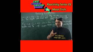 Trick for Reactivity Series of Metals shorts reels chemistry class10 ntse [upl. by Ardnaeed838]