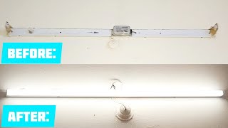 How to Change Old Fluorescent Tubelight To a New LED Tubelight  DIY [upl. by Eversole]