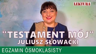 18 quotTestament mójquot Juliusz Słowacki [upl. by Eilitan]