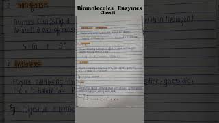 BiomoleculesEnzymesNEET Class 11 [upl. by Eiral]