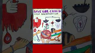 Poster On Female Foeticide I Save Girl Child I Respect Women [upl. by Esineg18]