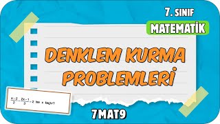 Denklem Kurma Problemleri 📘 tonguçCUP 2Sezon  7MAT9 2024 [upl. by Berkly]